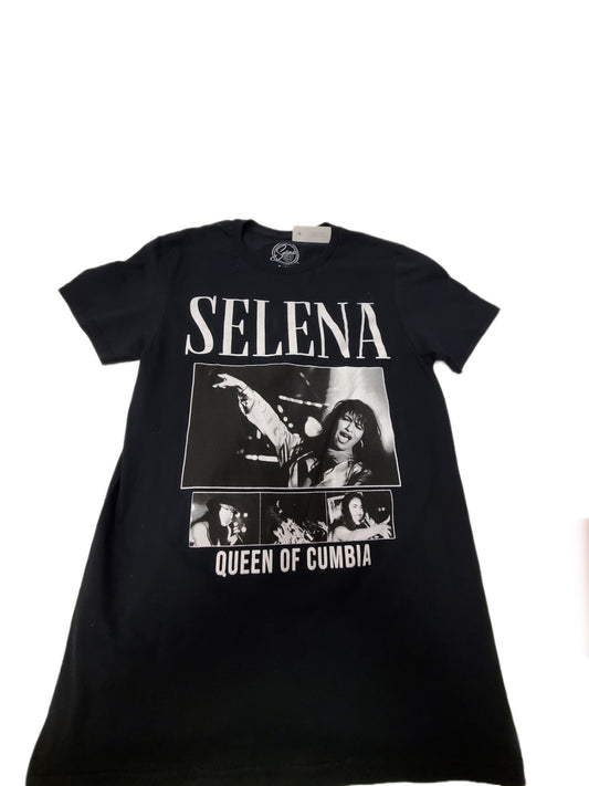 ORIGINAL SELENA, QUEEN, SELINAS BLACK T-SHIRT SIZE S/CH