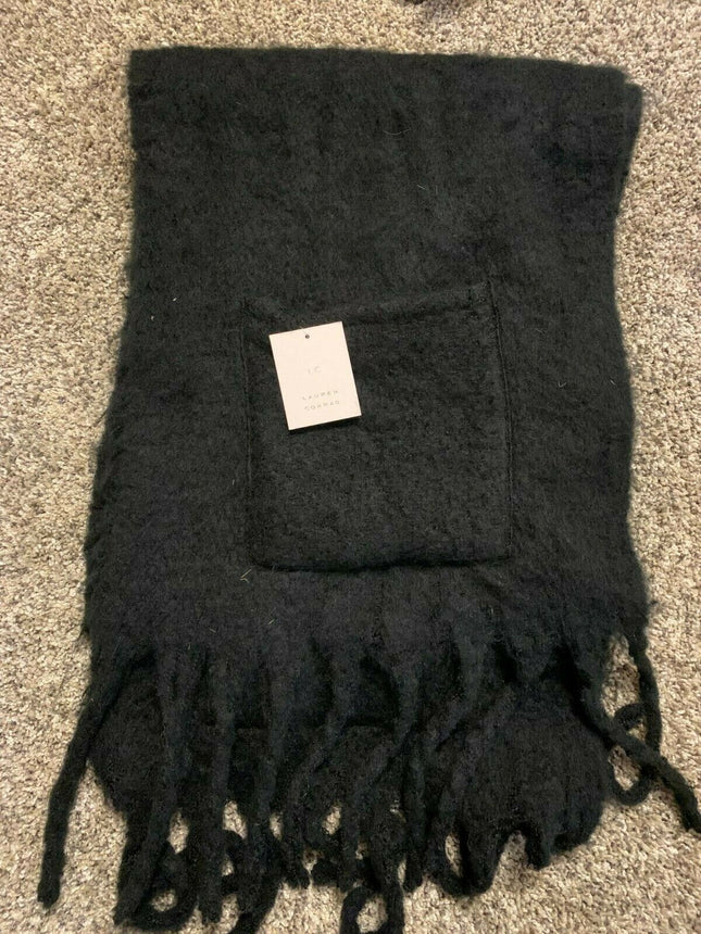 Lauren Conrad Black Blanket Scarf – With Pockets