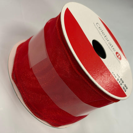 Valentine’s Day Sheer Red Wired Ribbon