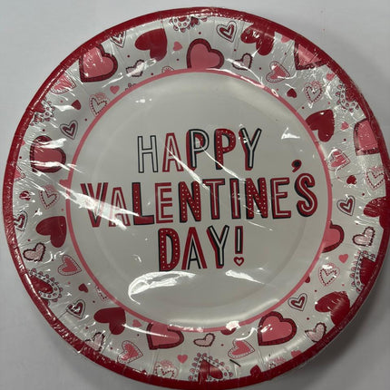 Valentine's Day Plates 9"  12 Pcs by Celebrate IT