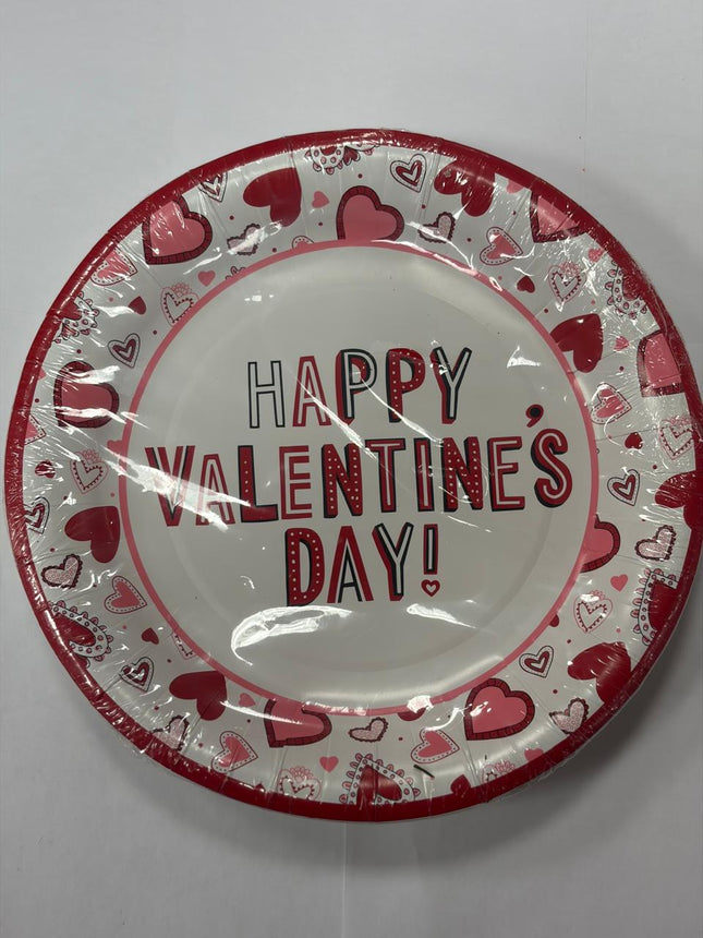 Valentine's Day Plates 9"  12 Pcs by Celebrate IT