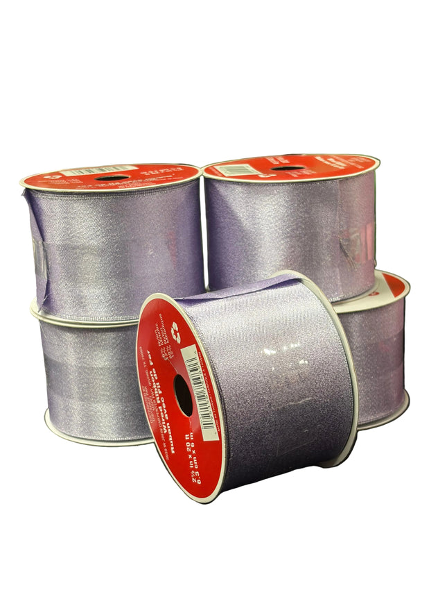 Celebrate It Wired Ribbon – Lavender Metallic (2.5" × 20 ft) – Christmas & Easter