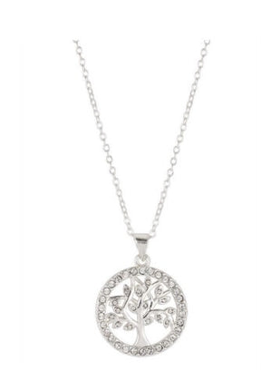 Two-Tone Heart Pendant Necklace Swarovski Crystal