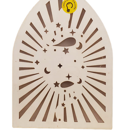 MAKE MARKET, DIY WOOD LIGHT UP HALLOWEEN DECOR, DIA DE LOS MUERTOS, 8 X 5.5 IN