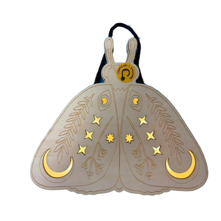 Light-Up Moth Wooden Décor – DIY Halloween Craft (7" x 8")