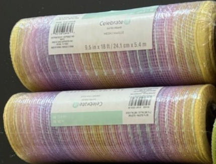Celebrate It Easter Mesh – Multi‑Color Metallic (9.5" × 18 ft)