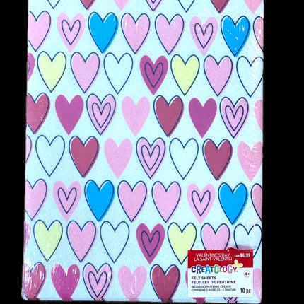 Valentine's Day Felt Sheets 10pc - Creatology Crafts