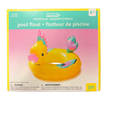 Summer Inflatable Pool Float – Colorful Bird Design (Ages 4+)