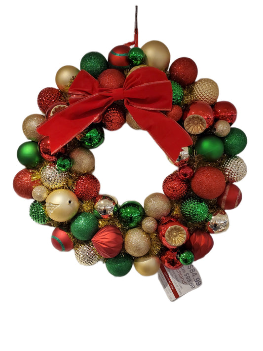 ASHLAND, PREMIUM DESIGNER CHRISTMAS WREATH 24 IN, ORNAMENTAL