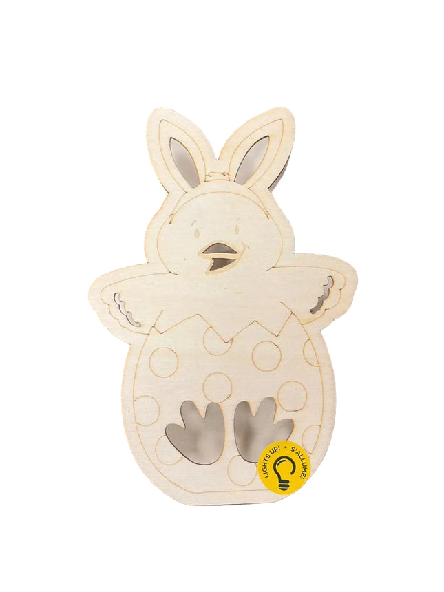 Make Market DIY LED Plywood Décor – Chick with Bunny Ears