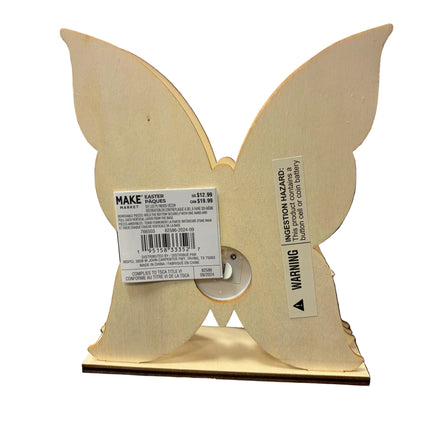 Make Market DIY LED Wooden Décor – Butterfly with Frog (8" Height × 7" Width)