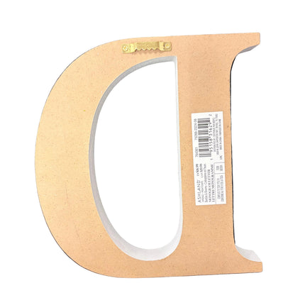Spring Blue Stripe Wooden Monogram Letter “D” Wall Décor – 8" H × 7" W
