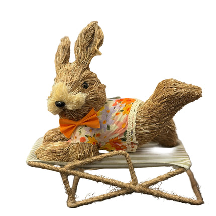 Ashland Sisal Bunny – Laying Down Décor (8" W x 10" H)