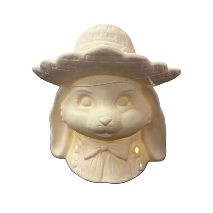 Make Market DIY LED Ceramic Décor – Bunny Figure (7" Height × 6" Width)
