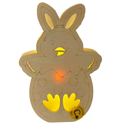 Make Market DIY LED Plywood Décor – Chick with Bunny Ears