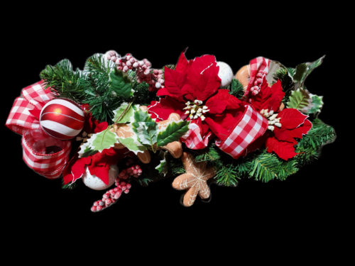 Ashland Floral Christmas Teardrop Decor, Gingerbread