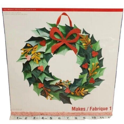 Recollections Holly Wreath Kit – 12in Christmas Craft