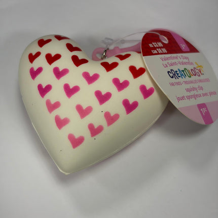 Heart Shaped Valentine's Day Squishy Clip