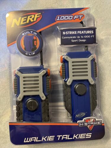 NERF SAKAR 36056 Walkie Talkies - 1000ft Range - Sport Design - W/ Clip on Back