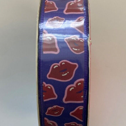 Valentine’s Day Lips Design Ribbon by Way to Celebrate - 5/8 inch * 9 ft