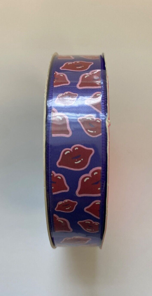 Valentine’s Day Lips Design Ribbon by Way to Celebrate - 5/8 inch * 9 ft