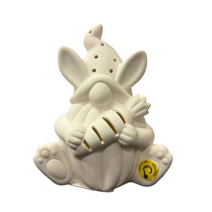 Make Market DIY LED Ceramic Décor – Gnome Bunny (7" Height × 6" Width)