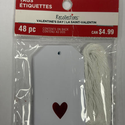 Recollections Valentine’s Day Gift Tags 48-Piece Set