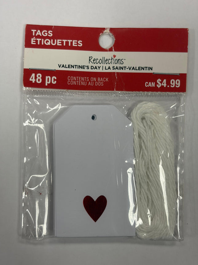 Recollections Valentine’s Day Gift Tags 48-Piece Set