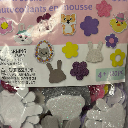 Creatology Easter Foam Stickers – 120‑Piece Assorted Shapes