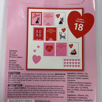 Creatology Valentine Cards with Tattoo