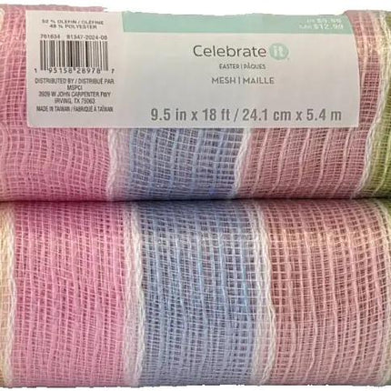 Celebrate It Easter Mesh – Pastel Multi‑Color (9.5" × 18 ft)