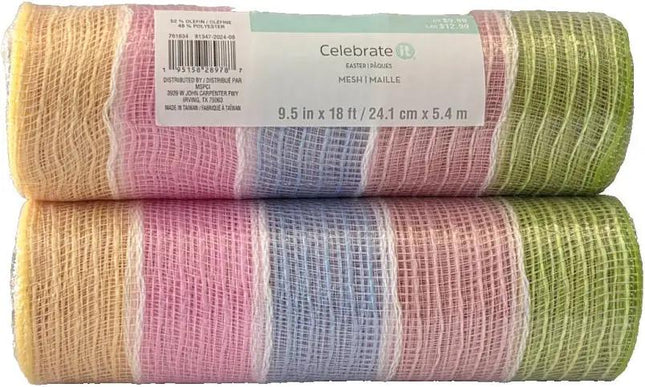 Celebrate It Easter Mesh – Pastel Multi‑Color (9.5" × 18 ft)