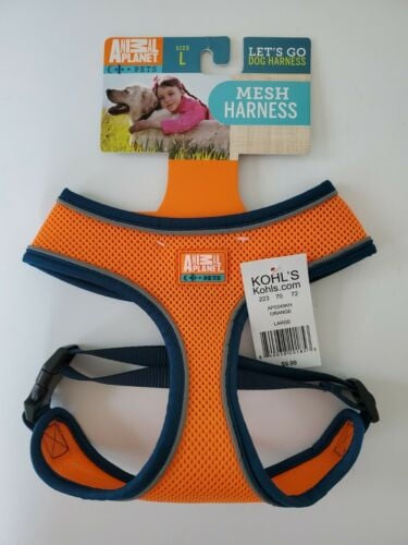 Harness Dog, Large, Mesh, Animal Planet, Orange and Teal