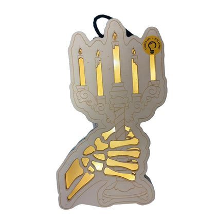 Light-Up Skeleton Hand Candle Décor – DIY Halloween Craft (9" x 4")
