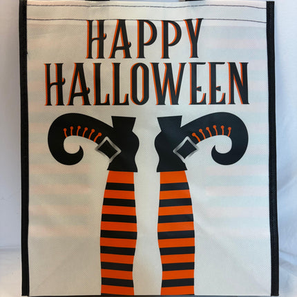 Happy Halloween Witch Legs Reusable Tote Bag