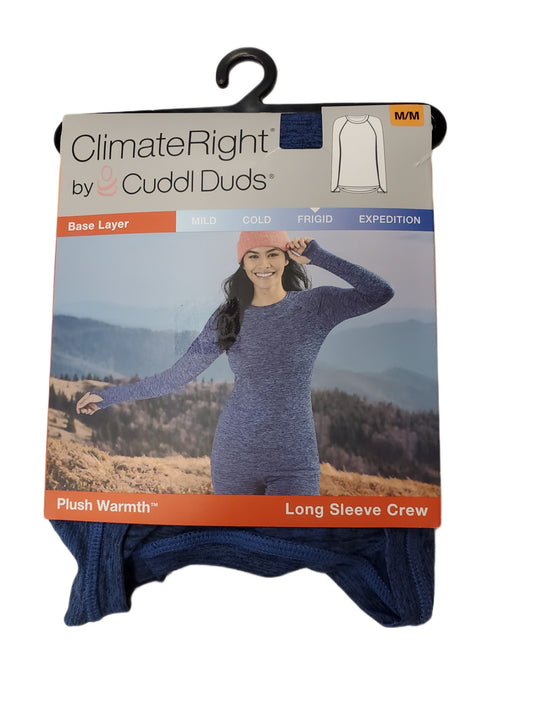 LONG SLEEVE CREW, CLIMATE RIGHT BY CUDDL DUDS, LARGE, PLUSH WARMTH FOR FRIGID WEATHER