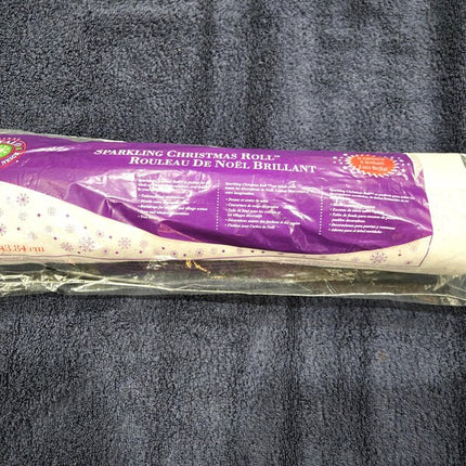 Sparkling Buffalo Snow Christmas Roll 36"x8ft