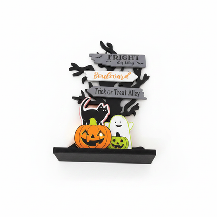 Ashland electric Halloween tabletop decor 6.25 inch lighted Halloween figurine on white background