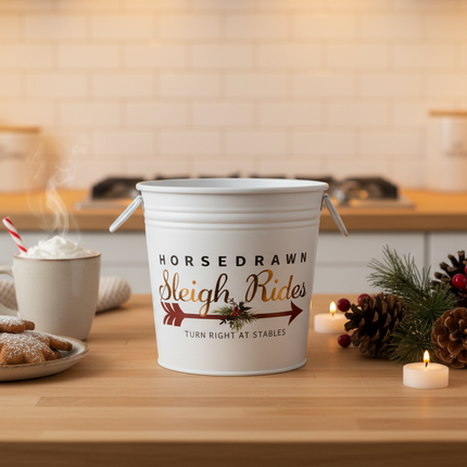 Ashland decorative home container styled on a kitchen counter with seasonal decor
