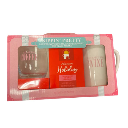 Sippin’ Pretty Cappuccino & Sangria Mug Set