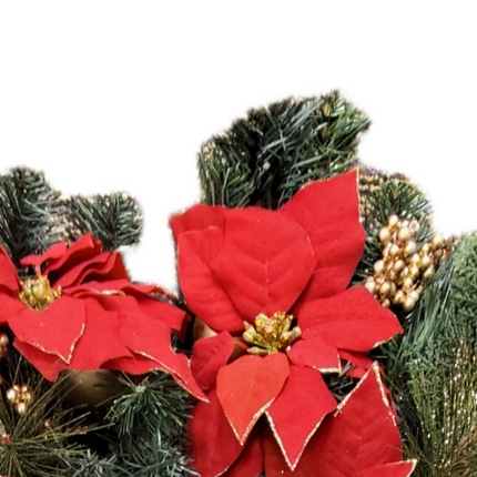 6ft Ashland Poinsettia Centerpiece Garland