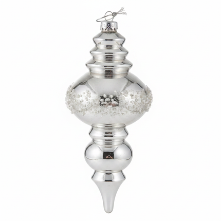 Close-up of Ashland oversized home decor Christmas ornament showing shiny surface color and finish detail