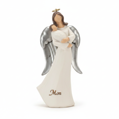 St Nicholas Square Mom Angel ornament on white background