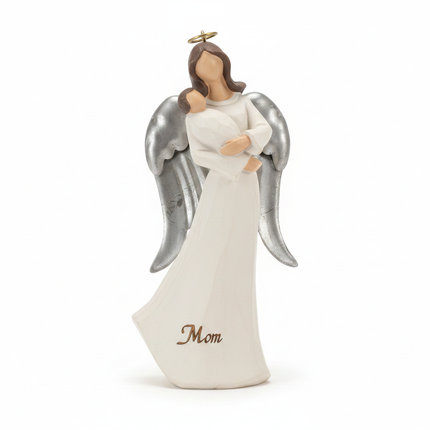 St Nicholas Square Mom Angel ornament on white background
