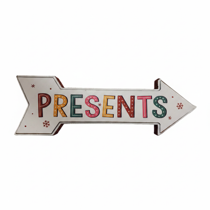 Ashland tabletop Christmas decor sign on white background