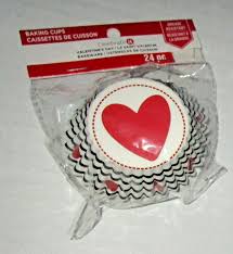 Valentine's Day Heart Cupcake Liners, 24-Pack