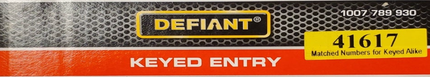 Matte Black Defiant Hartford Keyed Door Knob