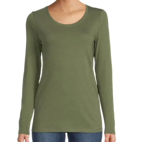 Crew Ribbed Tee Shirt No Boundaries Olive XXXL