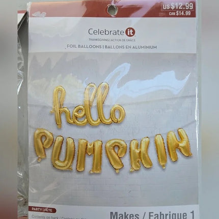 Thanksgiving Foil Balloons by Celebrate It "Hello Pumpkin"