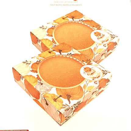 Thanksgiving Pie Boxes 9x9x2.5" - 2 Sets